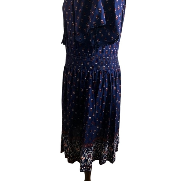 J Gee Free People inspired Blue Paisley Print Boho Dress - Picture 10 of 15